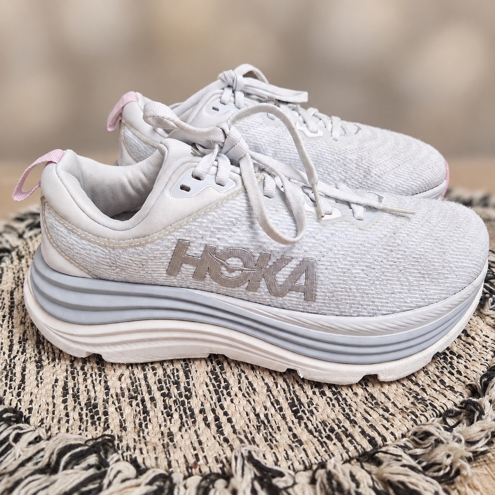 HOKA Gaviota 5 Womens 8.5 Wide D Sea Ice Pink Twilight Stability Running Shoes